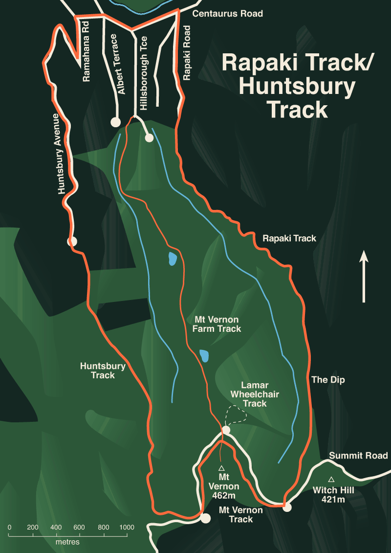 huntsbury map